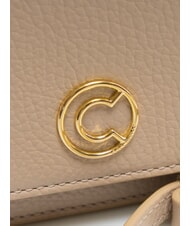 COCCINELLE TULIP Geanta de umar din piele ciocanita roz pudră - Genți femei - 5