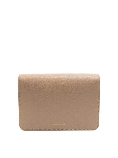 TULIP Geanta de umar din piele ciocanita roz pudră - Genți femei