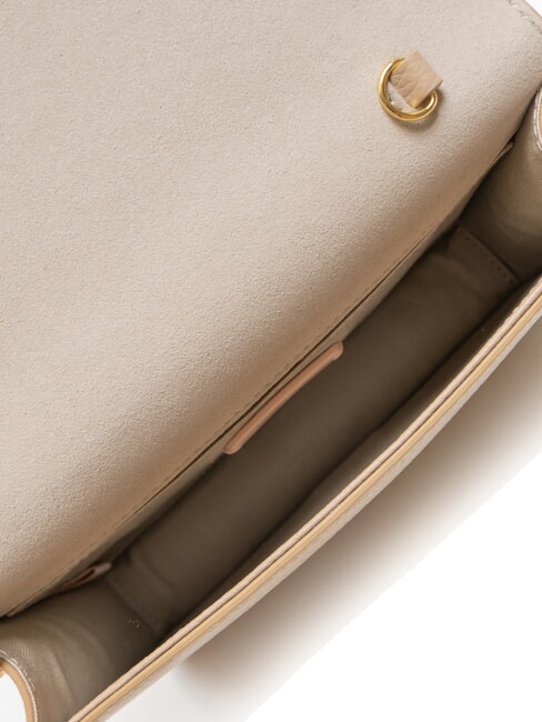 TULIP Geanta de umar din piele ciocanita roz pudră - Genți femei