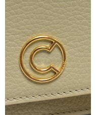 COCCINELLE TULIP Geanta de umar din piele ciocanita verde celadon - Genți femei - 3