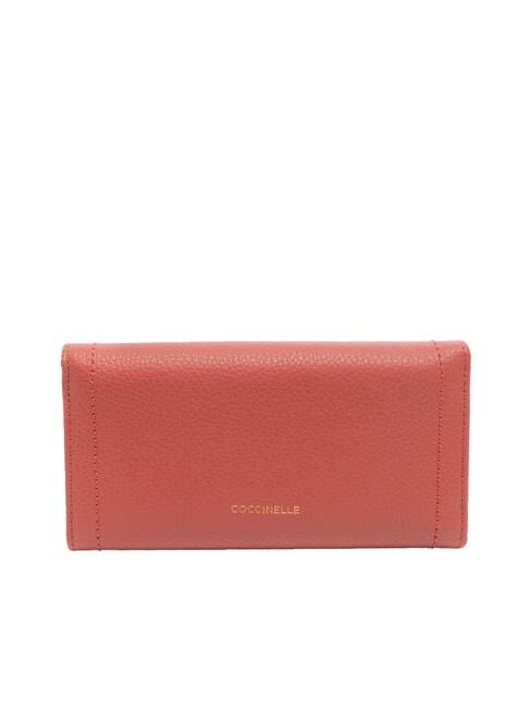 TALEA Portofel continental din piele ciocanita oală - Portofele femei