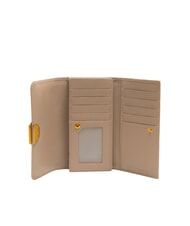 COCCINELLE TALEA Portofel continental din piele ciocanita roz pudră - Portofele femei - 2