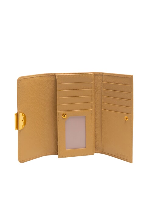 TALEA Portofel continental din piele ciocanita bej proaspăt - Portofele femei