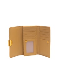 COCCINELLE TALEA Portofel continental din piele ciocanita bej proaspăt - Portofele femei - 2