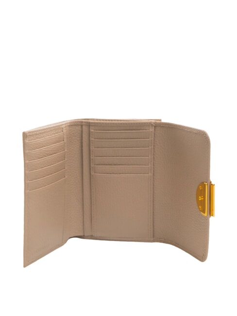 TALEA Portofel mediu din piele ciocanita roz pudră - Portofele femei