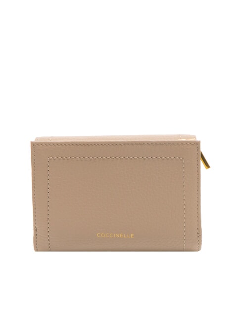 TALEA Portofel mediu din piele ciocanita roz pudră - Portofele femei