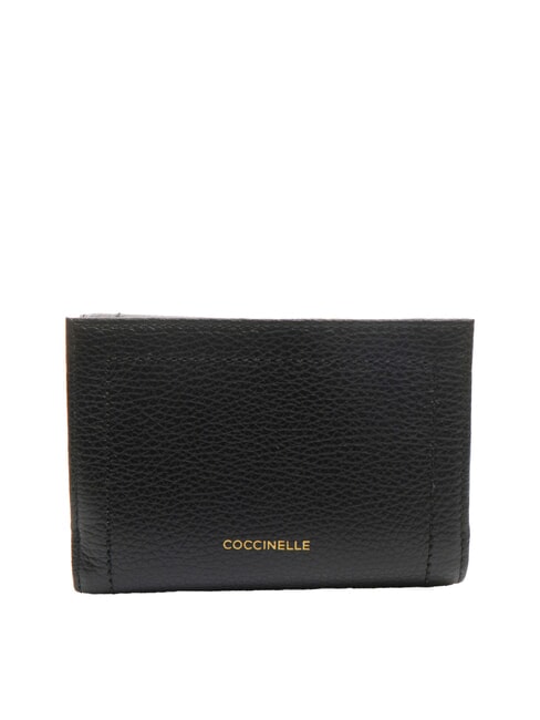 TALEA Portofel mediu din piele ciocanita negru - Portofele femei