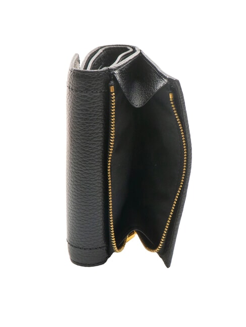 TALEA Portofel mediu din piele ciocanita negru - Portofele femei