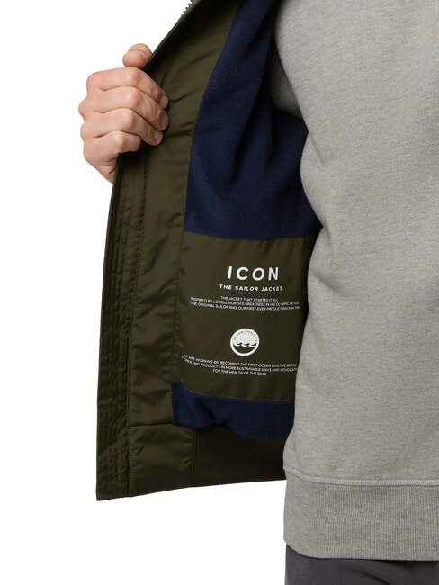 ORIGINAL SAILOR  Jacheta impermeabila verde de pădure - Geci de bărbați