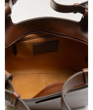 THE BRIDGE LUCIA Geantă de cumpărături de umăr din piele BROWN - Genți femei - 5