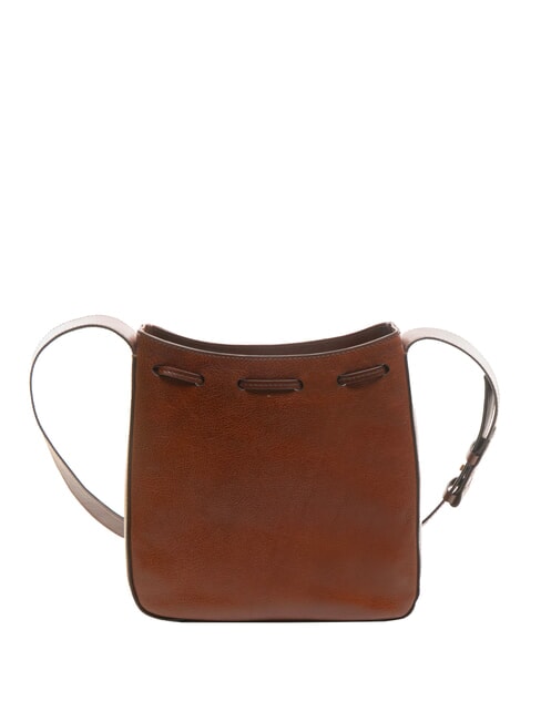 CARLOTTA Geantă din piele BROWN - Genți femei