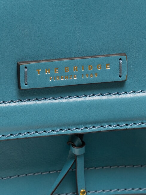 ELBA Geanta din piele cu clapa de umar albastru ocean ykk 370 - Genți femei