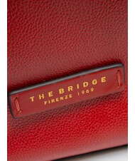 THE BRIDGE CARLOTTA Geantă de umăr tip bucket cireș / aur - Genți femei - 3