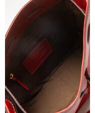 THE BRIDGE CARLOTTA Geantă de umăr tip bucket cireș / aur - Genți femei - 5