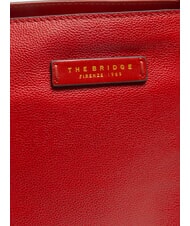 THE BRIDGE CARLOTTA Geantă de cumpărături de umăr din piele cireș / aur - Genți femei - 3