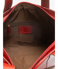 THE BRIDGE CARLOTTA Geantă de cumpărături de umăr din piele cireș / aur - Genți femei - 5