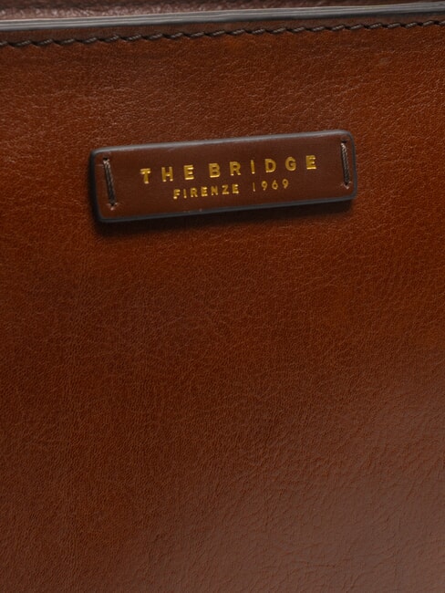 LUCIA Geantă de cumpărături de umăr din piele BROWN - Genți femei