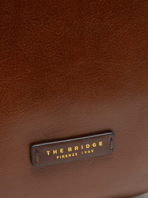 LUCIA Geantă de umăr Hobo din piele BROWN - Genți femei