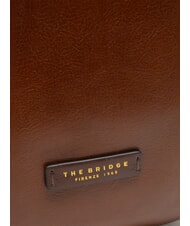 THE BRIDGE LUCIA Geantă de umăr Hobo din piele BROWN - Genți femei - 3
