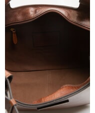 THE BRIDGE LUCIA Geantă de umăr Hobo din piele BROWN - Genți femei - 5