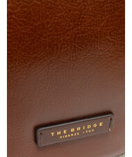 THE BRIDGE LUCIA Geantă mică de umăr din piele BROWN - Genți femei - 3
