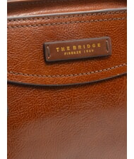 THE BRIDGE ANGELA Geantă de cumpărături de umăr din piele BROWN - Genți femei - 3