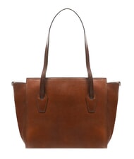 THE BRIDGE ANGELA Geantă de cumpărături de umăr din piele BROWN - Genți femei - 4