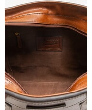 THE BRIDGE ANGELA Geantă de cumpărături de umăr din piele BROWN - Genți femei - 5