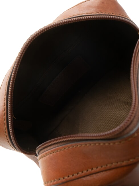 DAPHNE Mini geanta portbagaj din piele BROWN - Genți femei