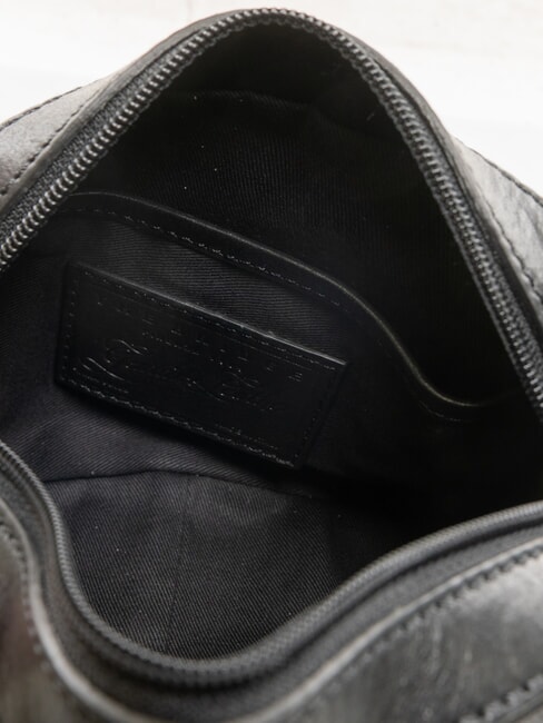 DAPHNE Geanta husa camera din piele Negru de aur - Genți femei