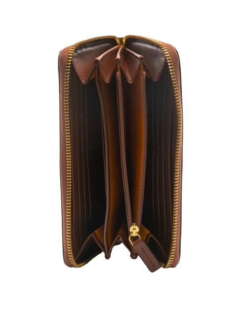 AMELIA Fermoar mare în jurul portofelului BROWN - Portofele femei