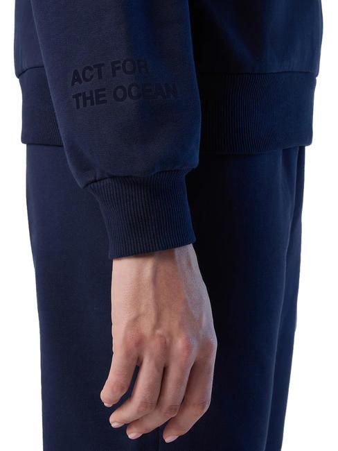 WE ALL HAVE A CHOICE Hanorac din bumbac albastru marin - Hanorace pentru femei