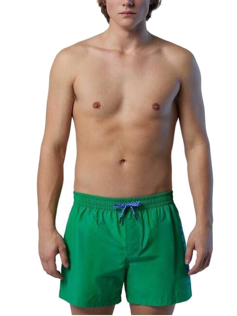 VOLLEY Costum de boxer cu logo lateral albina verde - Costume de baie