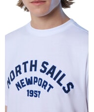 NORTH SAILS NEWPORT Tricou din bumbac cu logo-ul arcului alb - tricou - 3