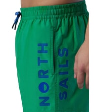 NORTH SAILS VOLLEY Costum de boxer cu logo lateral albina verde - Costume de baie - 4