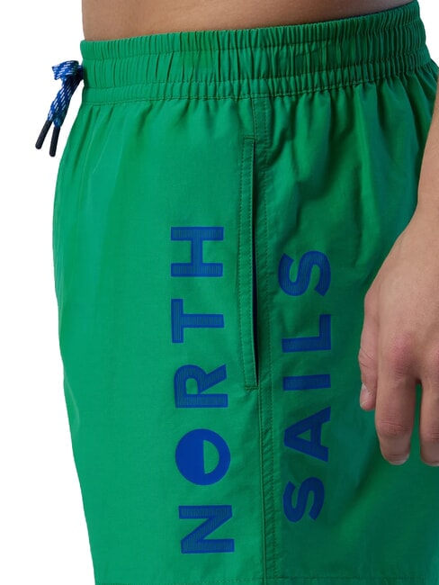 VOLLEY Costum de boxer cu logo lateral albina verde - Costume de baie