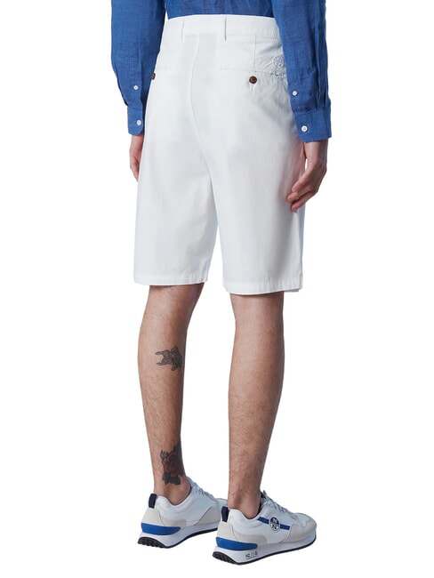 FREEDOM Pantaloni scurți chino din bumbac alb - Pantaloni