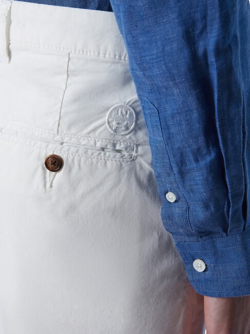 FREEDOM Pantaloni scurți chino din bumbac alb - Pantaloni