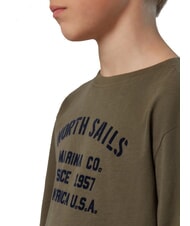 NORTH SAILS GRAPHIC KIDS Cămașă cu m&acirc;necă lungă din bumbac frunze de ceai - Tricou copil - 3