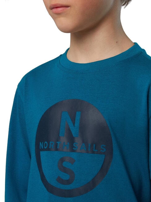 GRAPHIC KIDS Cămașă cu mânecă lungă din bumbac apa verde - Tricou copil