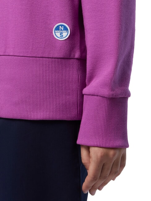 BASIC Hanorac cu guler rotund din bumbac mov - Hanorace pentru femei