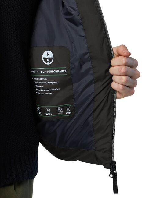 LASER PUFFER Jachetă de puf de lungime medie verde de pădure - Jachete pentru bărbați