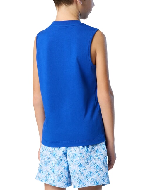 PRINTED KIDS Pulover din bumbac cu mâneci la gât surf blue - Tricou copil