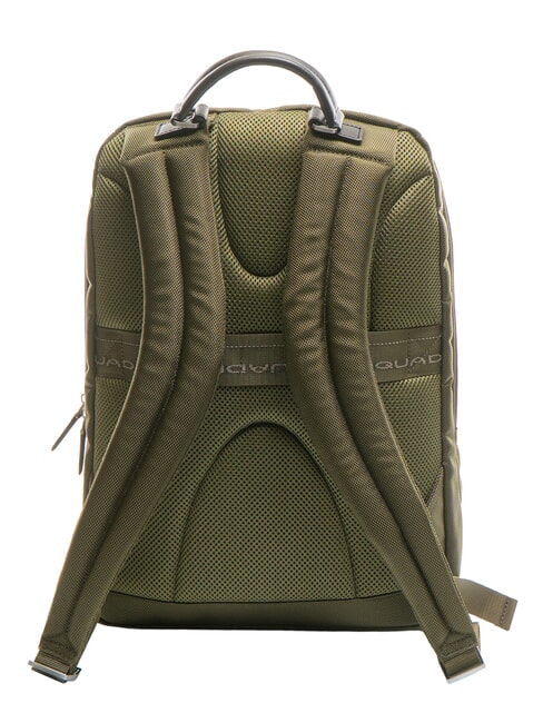 LINK Rucsac din piele și material textil, suport pentru bucăți de 15,6”. VERDE - Rucsacuri pentru laptop