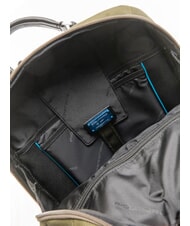 PIQUADRO LINK Rucsac din piele și material textil, suport pentru bucăți de 15,6”. VERDE - Rucsacuri pentru laptop - 5