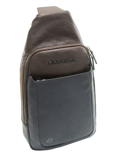 BLACK SQUARE Geantă rucsac cu un singur umăr din piele albastru/maro închis - Rucsacuri pentru laptop