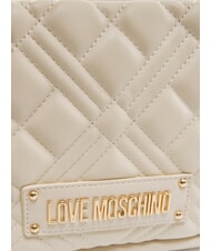 LOVE MOSCHINO QUILTED Geantă de umăr cu mâner cu lanț fildeş - Genți femei - 3
