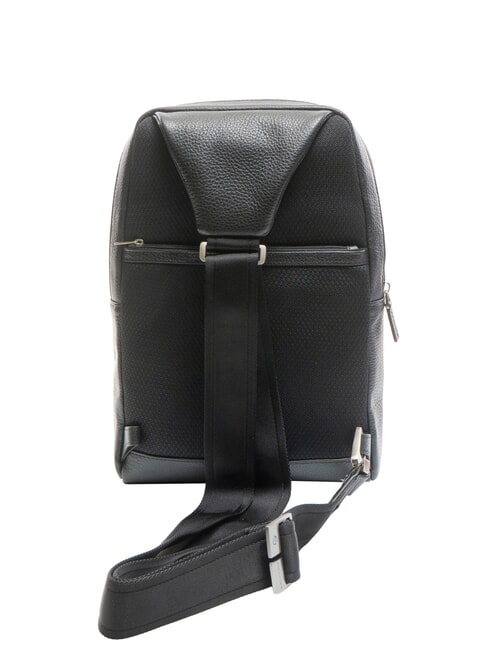 VIBE Geantă din piele cu un singur umăr negru - Genți de umăr bărbați