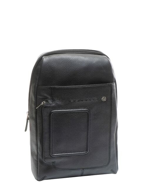 VIBE Geantă din piele cu un singur umăr negru - Genți de umăr bărbați