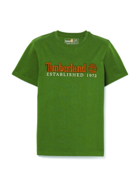 ESTABILISHED 1973 Tricou din bumbac negru/verde de pădure - tricou